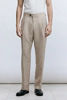 Regular Fit Wool-Blend Suit Pants