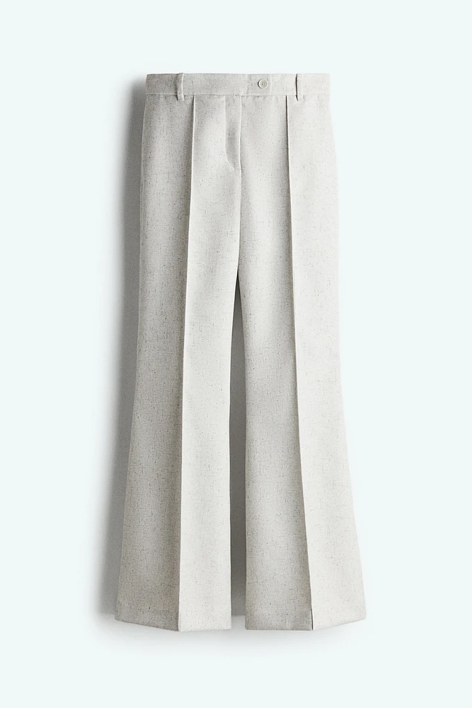 Flared Creased Pants