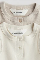 2-Pack Sleeveless Cotton Bodysuits
