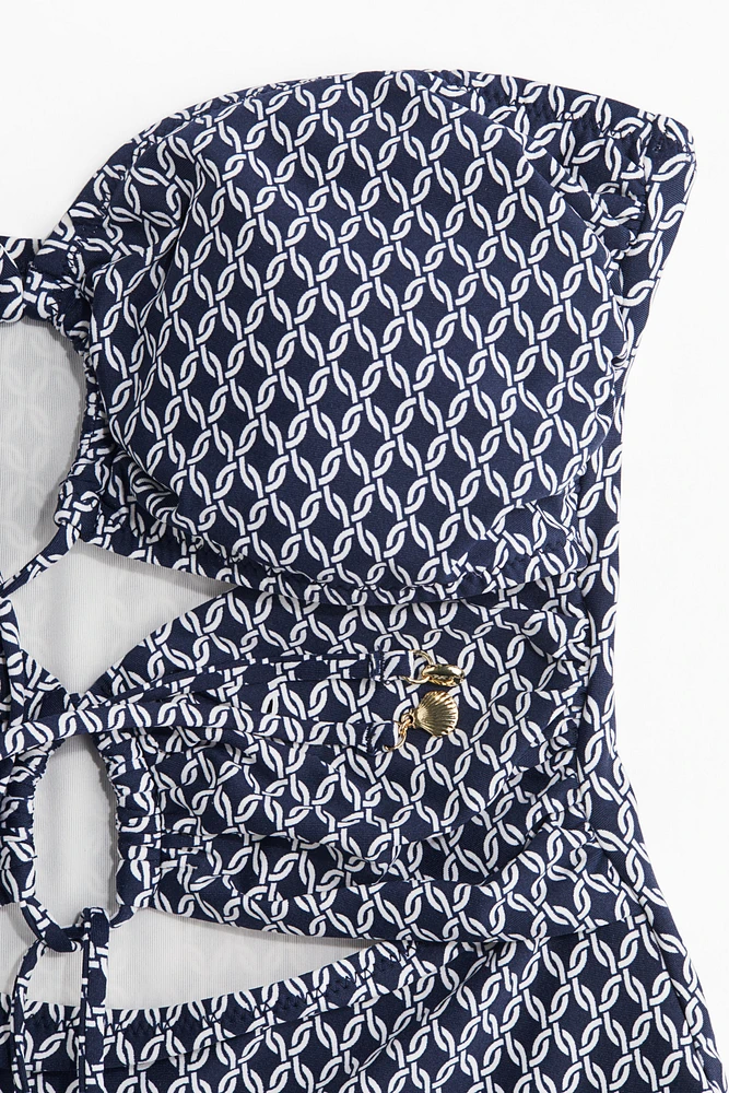 Padded-Cup High-Leg Swimsuit
