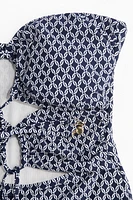 Padded-Cup High-Leg Swimsuit