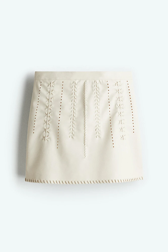 Coated Mini Skirt