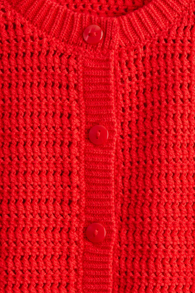 Pointelle-Knit Cardigan