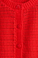 Pointelle-Knit Cardigan