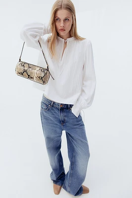 Tie-Detail Cotton Blouse