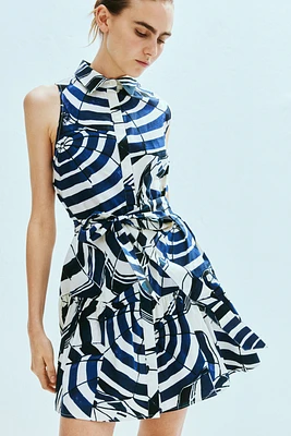 Robe chemisier avec ceinture à nouer
