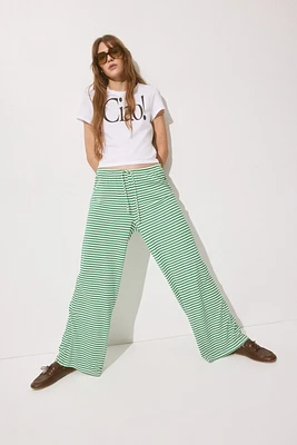 Wide-Leg Drawstring Pants
