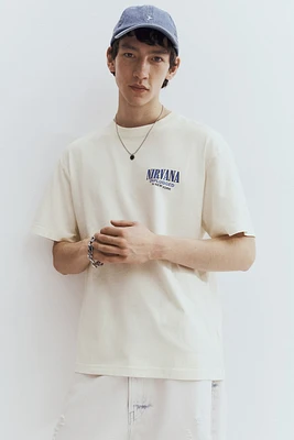Loose Fit Vintage-Look Printed T-Shirt
