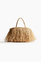 Straw Bag with Fringe