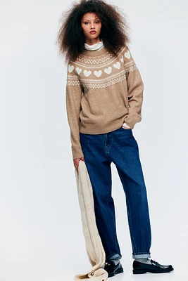Chandail en tricot jacquard