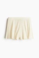 Pointelle-Knit Shorts