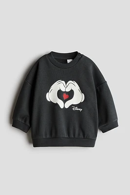 Sweatshirt with Printed Motif