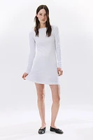 Mini robe côtelée
