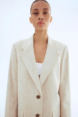 Linen-Blend Blazer