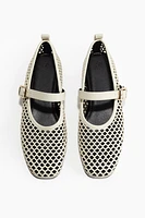 Perforated Mary Jane Ballet Flats