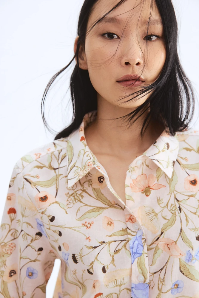 Linen-Blend Shirt