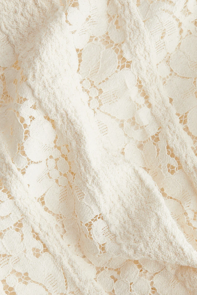 Lace-Detail One-Shoulder Top
