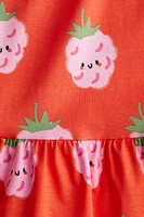 Flutter-Sleeved Cotton Dress