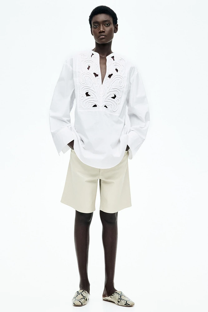 Blouse avec broderie anglaise