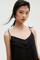 Dress with Tie Shoulder Straps