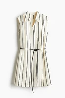 Wrap Dress with Tie Belt