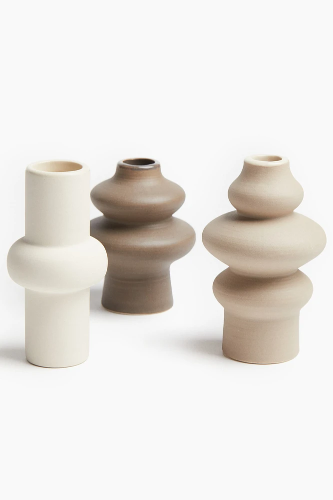3-pack Mini Stoneware Vases