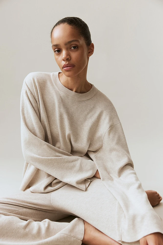 Oversized Curved-Hem Sweater