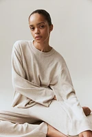 Oversized Curved-Hem Sweater