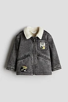 Teddy-Fleece-Lined Denim Jacket