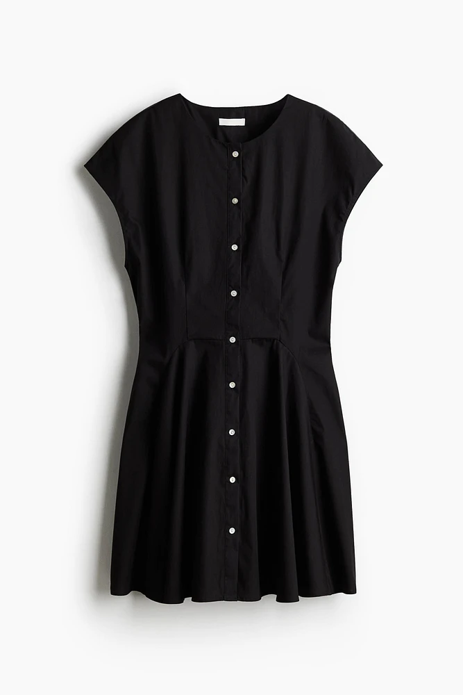 Button-Front Cotton Dress