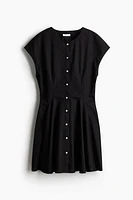 Button-Front Cotton Dress