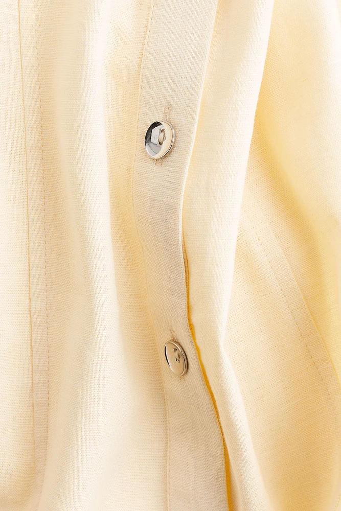 Linen-Blend Dress
