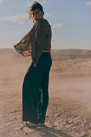Wide-Leg Pants with Belt