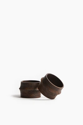 2-Pack Wooden Napkin Rings