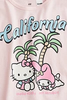 T-shirt en coton imprimé
