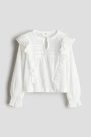 Flounced Cotton Blouse