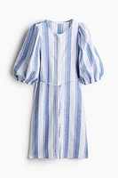 Linen-blend dress