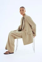 Linen-Blend Pants