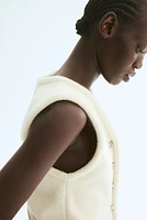 Button-Front Sweater Vest
