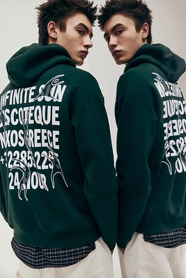 Loose Fit Printed Hoodie