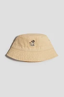 Embroidered-Detail Cotton Bucket Hat