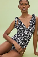 Padded-Cup High-Leg Swimsuit