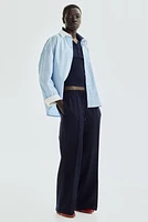 Creased Pants with Drawstring