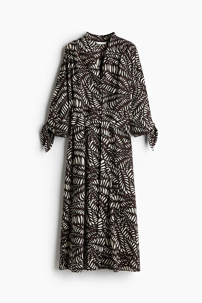 Tie-belt shirt dress