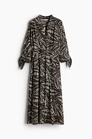 Tie-belt shirt dress