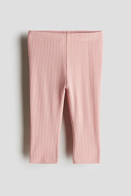 Ribbed Cotton Leggings