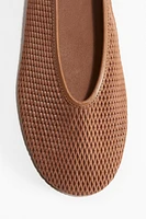 Leather Mesh Flats