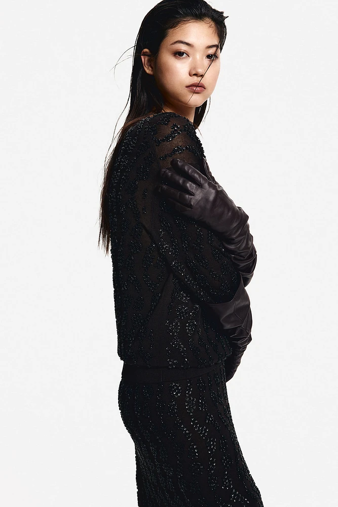 Bead-Embellished Skirt
