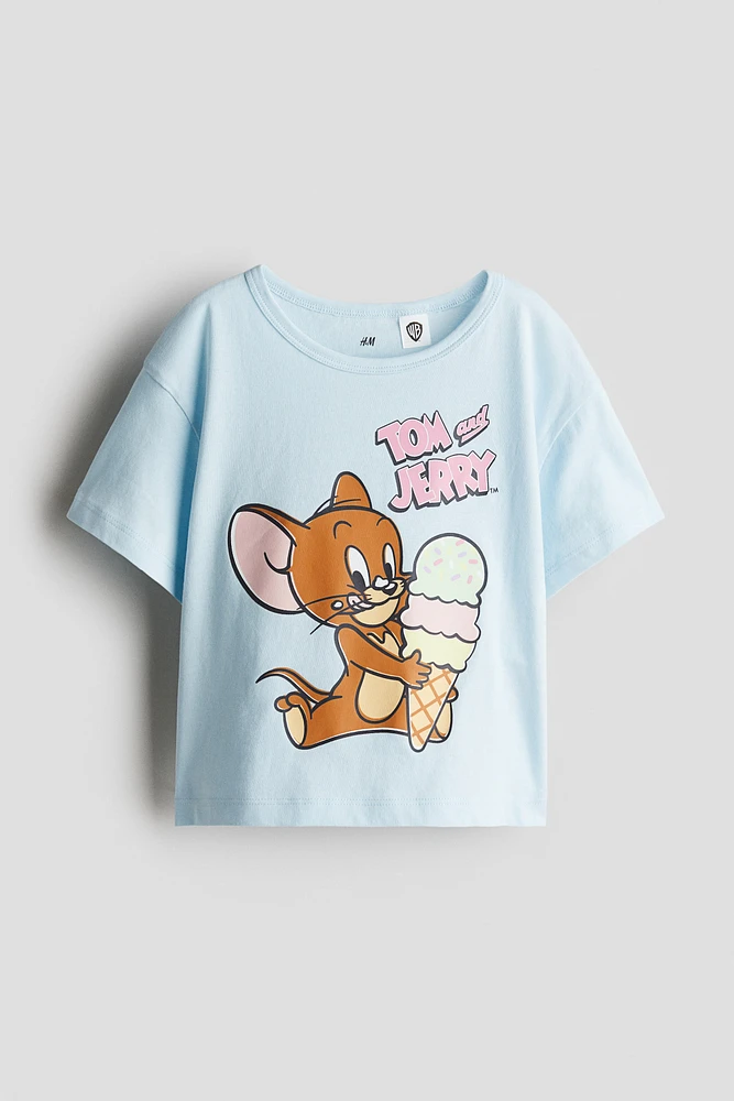 T-shirt en coton imprimé
