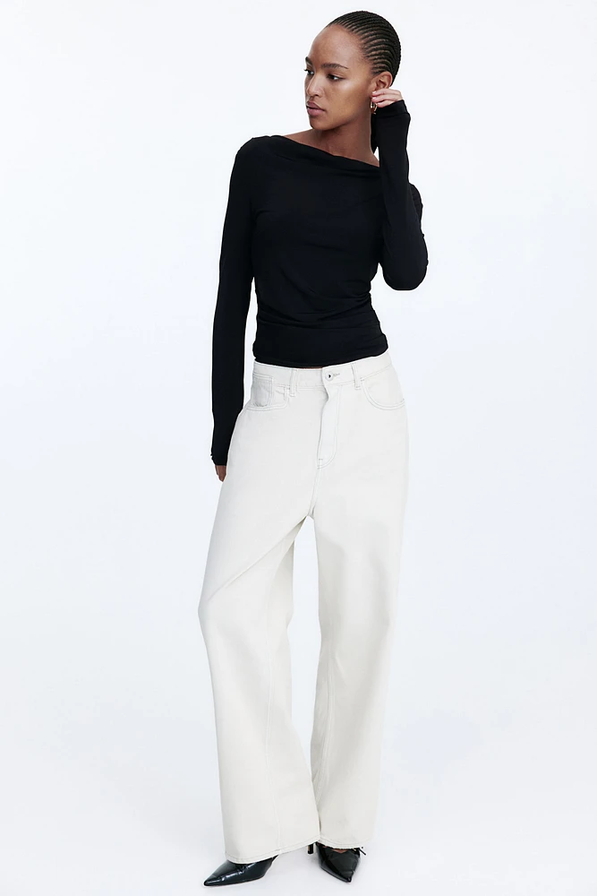 Draped Jersey Top
